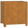 Fioriere con Gambe 2pz Ruggine 49x47x50 cm Acciaio Corten