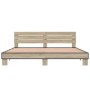 Giroletto Rovere Sonoma 200x200 cm Legno Multistrato e Metallo