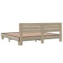 Giroletto Rovere Sonoma 200x200 cm Legno Multistrato e Metallo