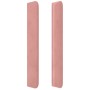 Testiera ad Orecchio Rosa 183x16x118/128 cm in Velluto