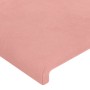 Testiera ad Orecchio Rosa 183x16x118/128 cm in Velluto