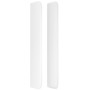Testiera ad Orecchio Bianco 83x16x118/128 cm in Similpelle