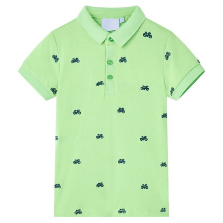 Polo da Bambino Verde Neon 92