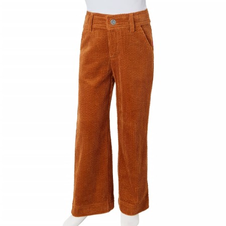 Pantaloni per Bambini in Velluto a Coste Cognac 140