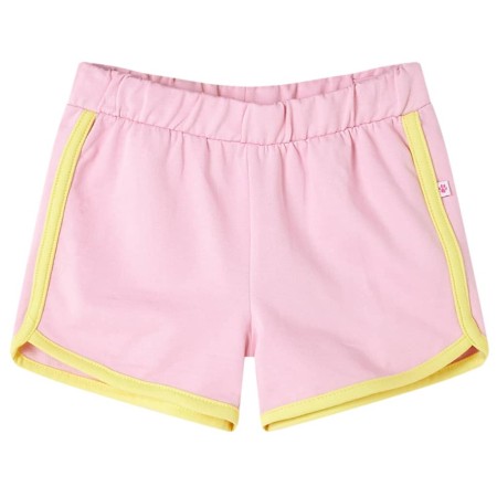 Pantaloncini da Bambina con Bordi Rosa Brillante 116