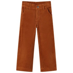 Pantaloni per Bambini in Velluto a Coste Cognac 116