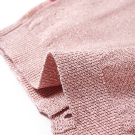 Cardigan da Bambina Lavorato a Maglia Rosa Tenue 116