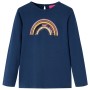 Maglietta per Bambini Maniche Lunghe Blu Marino 116