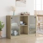 Credenza Rovere Sonoma 102x37x75,5 cm in Legno Multistrato