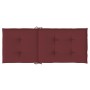 Cuscini Sedia Schiena Alta 4 Rosso Vino Mélange 120x50x4 cm