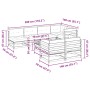 Set Divani da Giardino 8pz con Cuscini Legno Impregnato di Pino