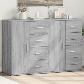 Credenze 2 pz Grigio Sonoma 59x39x80 cm in Legno Multistrato