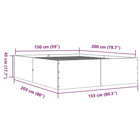 Giroletto Grigio Sonoma 150x200 cm in Legno Multistrato