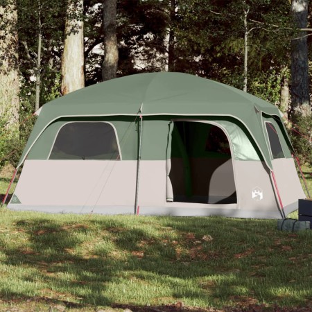 Tenda Familiare Cabina per 10 Persone Verde Impermeabile