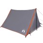 Tenda da Campeggio 2 Persone Grigio e Arancione Impermeabile