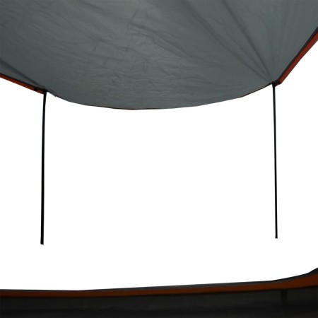 Tenda da Campeggio 2 Persone Grigio e Arancione Impermeabile