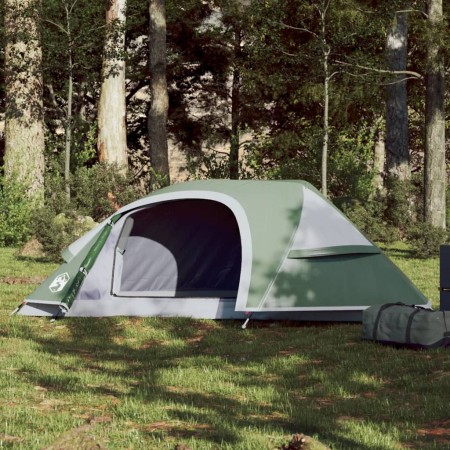 Tenda da Campeggio a Cupola per 1 Persona Verde Impermeabile