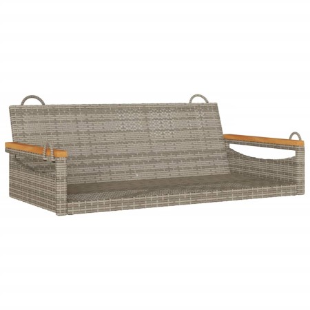 Panchina Dondolo Grigia 109x62x40 cm in Polyrattan