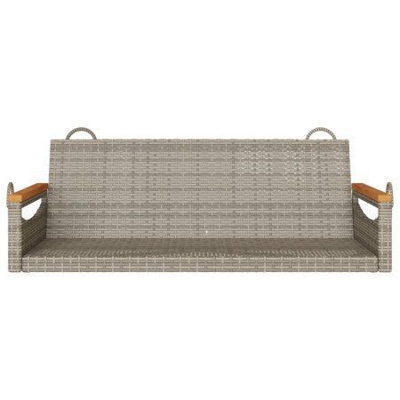 Panchina Dondolo Grigia 109x62x40 cm in Polyrattan