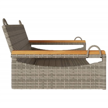 Panchina Dondolo Grigia 109x62x40 cm in Polyrattan