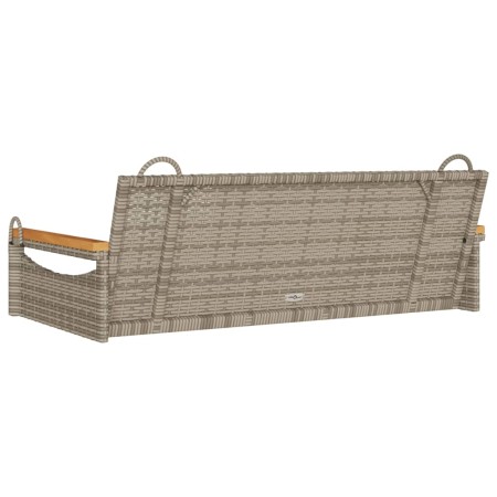 Panchina Dondolo Grigia 109x62x40 cm in Polyrattan