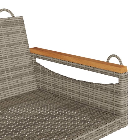 Panchina Dondolo Grigia 109x62x40 cm in Polyrattan