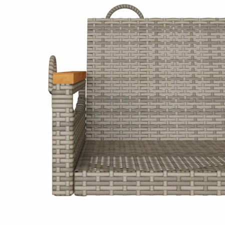 Panchina Dondolo Grigia 109x62x40 cm in Polyrattan