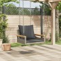 Panchina Dondolo con Cuscini Grigia 63x62x40 cm in Polyrattan