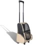 Trolley Trasportino per Animali Pieghevole Multifunzione Beige