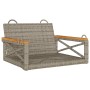 Panchina a Dondolo Grigia 63x62x40 cm in Polyrattan