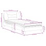 Letto con Materasso Grigio Chiaro 90x190 cm in Tessuto