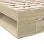 Giroletto Cassetti Rovere Sonoma 150x200 cm Legno Multistrato