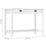 Consolle Hill con 2 Cassetti 110x45x74 cm in Massello di Pino