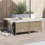 Sgabelli da Giardino con Cuscini 4 pz Beige in Polyrattan