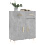 Credenza Grigio Cemento 69,5x34x90 cm in Legno Multistrato