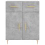 Credenza Grigio Cemento 69,5x34x90 cm in Legno Multistrato