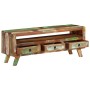 Mobile Porta TV Multicolore 110x30x40 cm in Legno di Recupero
