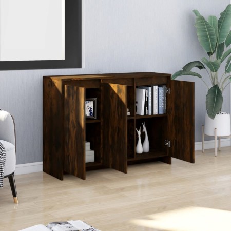 Credenza Rovere Fumo 102x33x75 cm in Truciolato