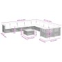 Set Divani da Giardino 11 pz con Cuscini in Polyrattan Nero
