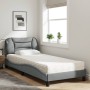 Letto con Materasso Grigio Chiaro 80x200 cm in Tessuto