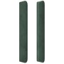 Testiera ad Orecchio Verde Scuro 103x16x118/128cm in Velluto