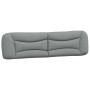 Letto con Materasso Grigio Chiaro 200x200 cm in Tessuto