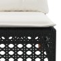 Set Divani da Giardino 10pz con Cuscini in Polyrattan Nero