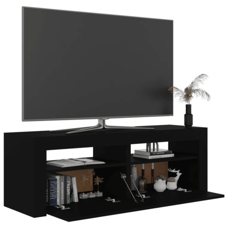 Mobile Porta TV con Luci LED Nero 120x35x40 cm