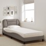 Letto con Materasso Tortora 90x190 cm in Tessuto