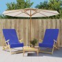 Asciugamani da Spiaggia 2pz Blu Reale 60x135 cm Tessuto 400 GSM