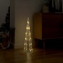 Piramide Decorativa Cono Luce LED Acrilico Bianco Caldo 60 cm