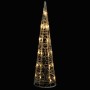 Piramide Decorativa Cono Luce LED Acrilico Bianco Caldo 60 cm