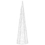 Piramide Decorativa Cono Luce LED Acrilico Bianco Caldo 60 cm