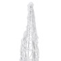 Piramide Decorativa Cono Luce LED Acrilico Bianco Caldo 60 cm